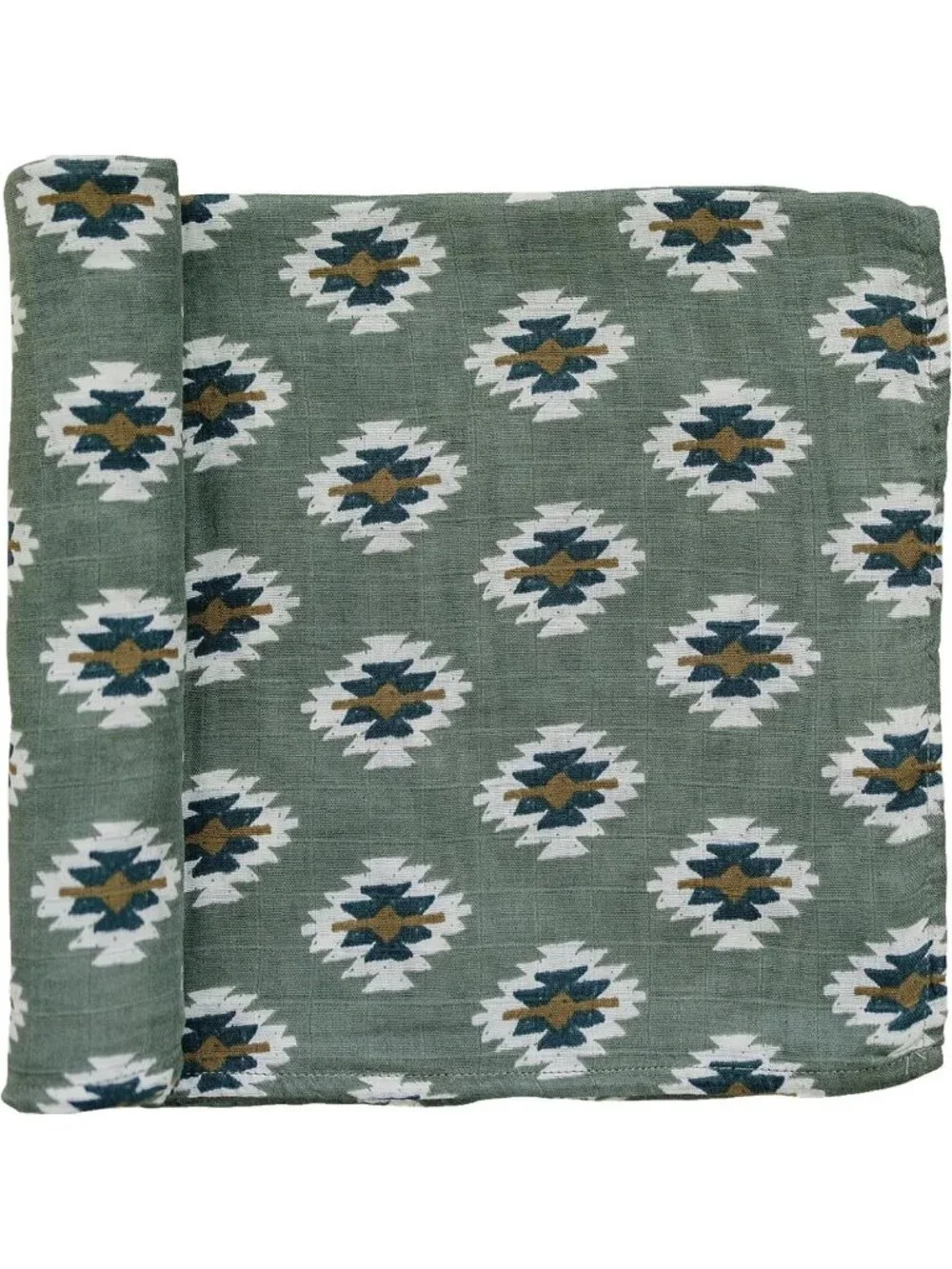 Soft Neutral Aztec Muslin Swaddle Blanket for Baby, Comfy Wrap 0-3 Months